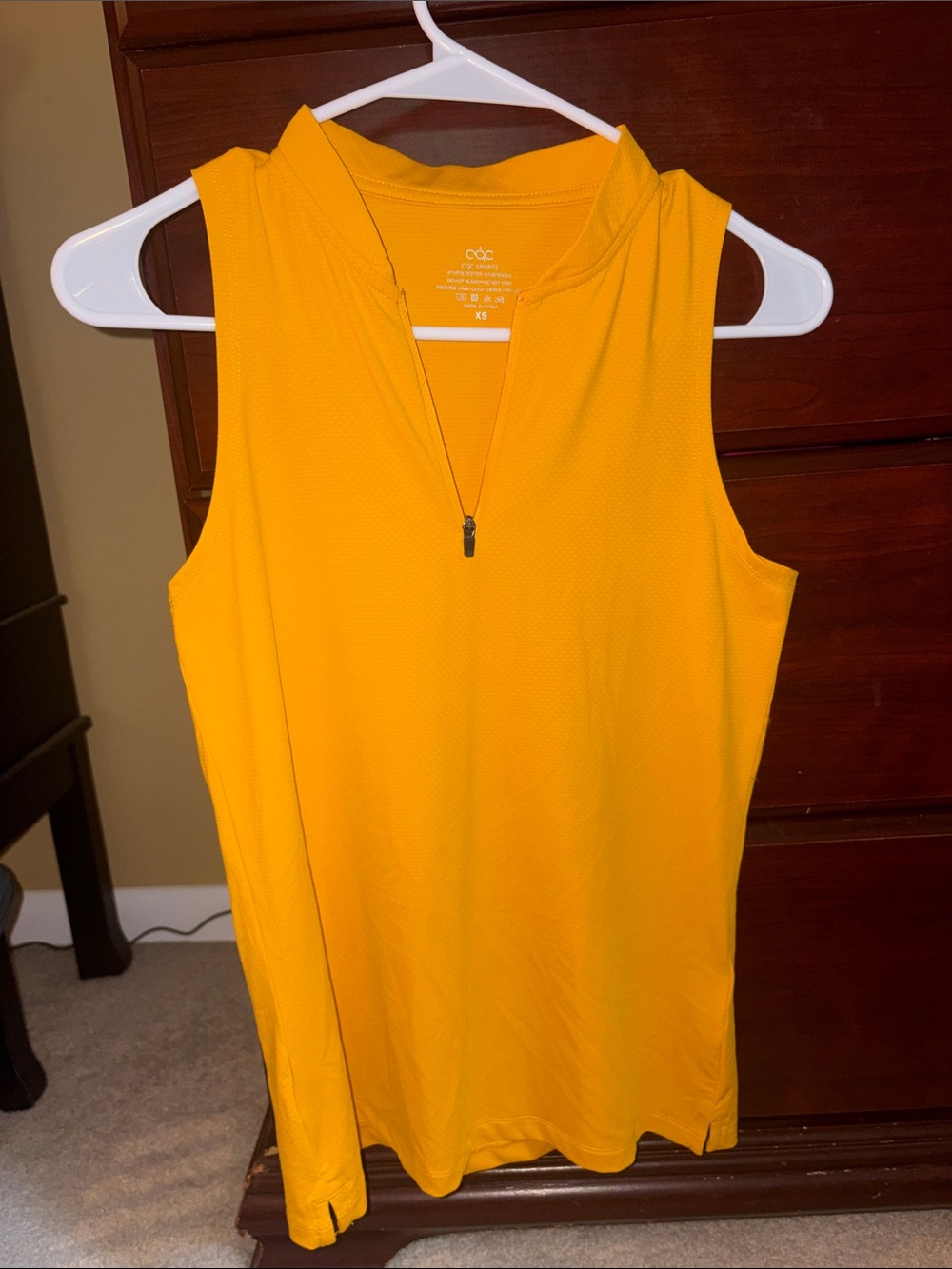 C&C California Sleeveless Zip-Front Tank Top - Yellow